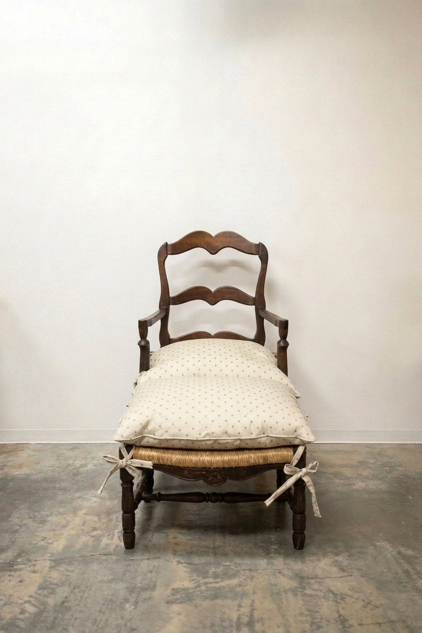 French Country Chair & Ottoman