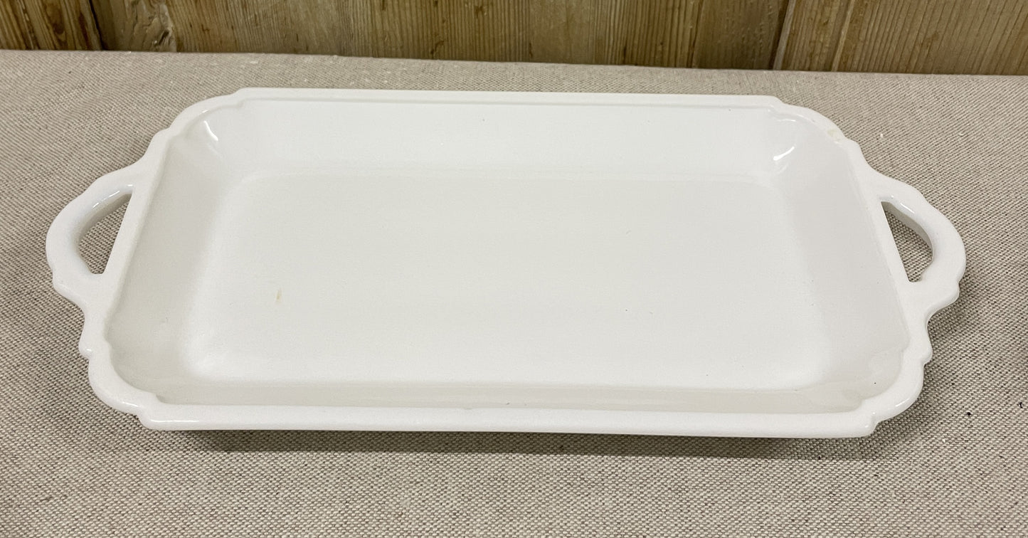 Milk Glass Tray - McKee Plymouth