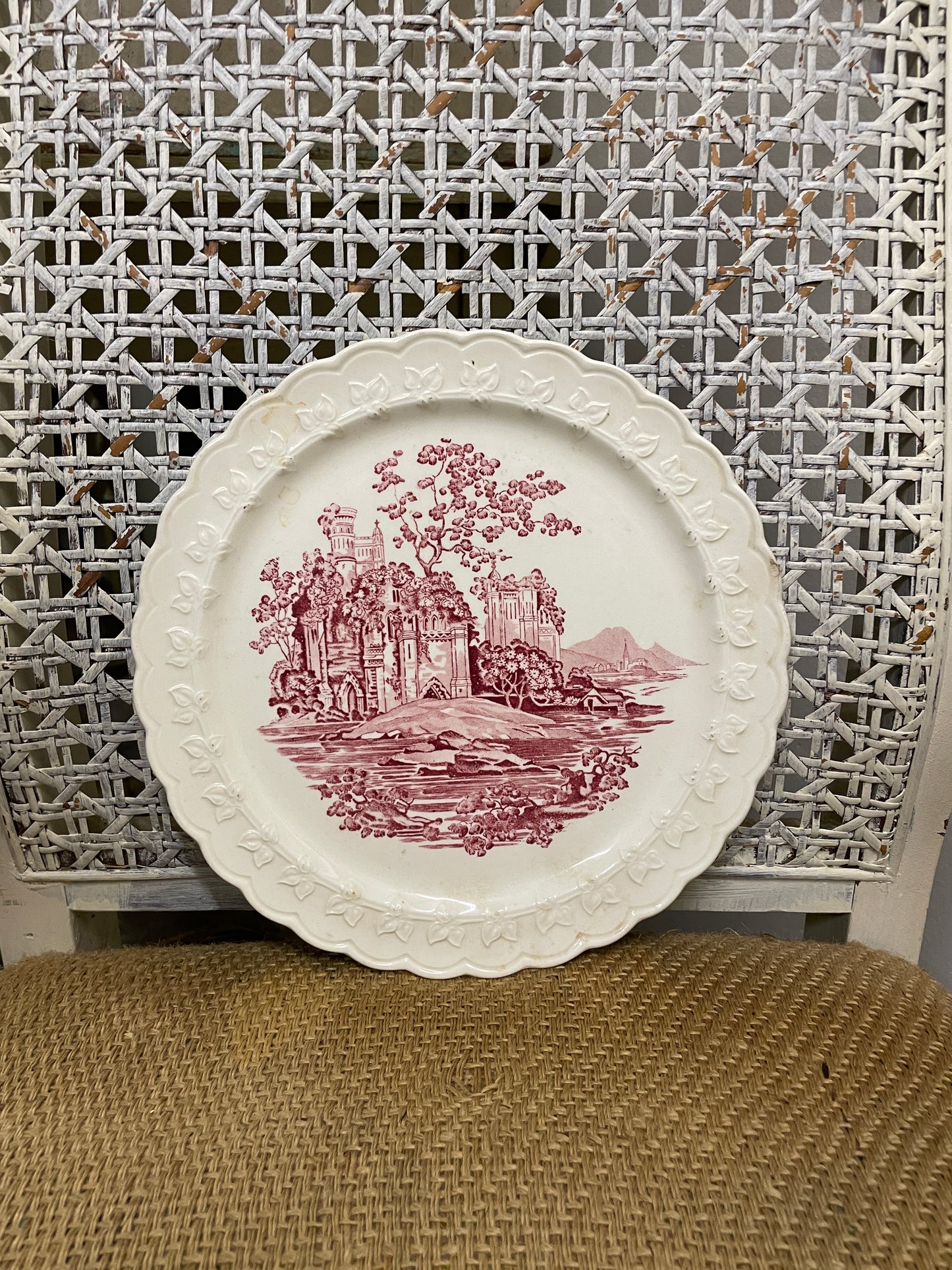 Scalloped Red Dinner Plate