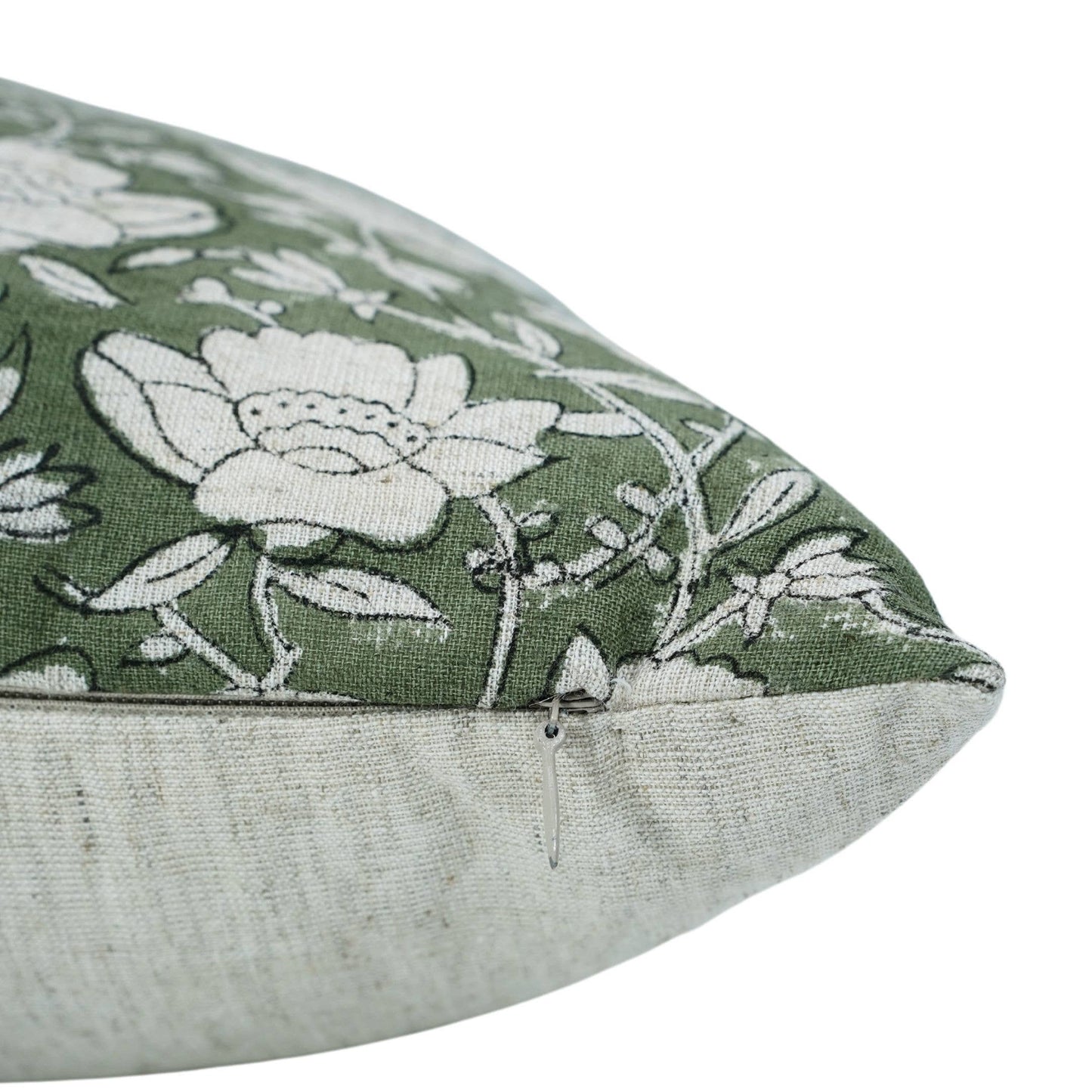 Boho Block Print Cotton Linen Pillow Cover - Dhruv