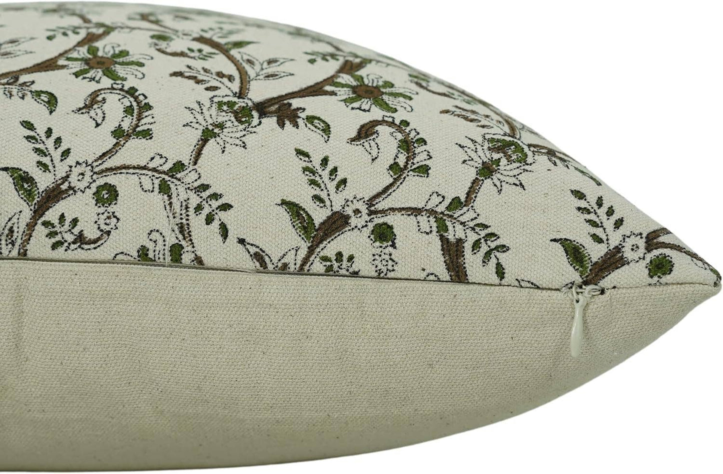Stylish Block Print Duck Canvas Pillow Cover - Varanasi
