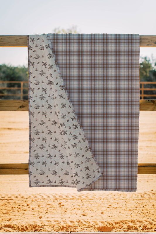 Remi Plaid Grey Quilt