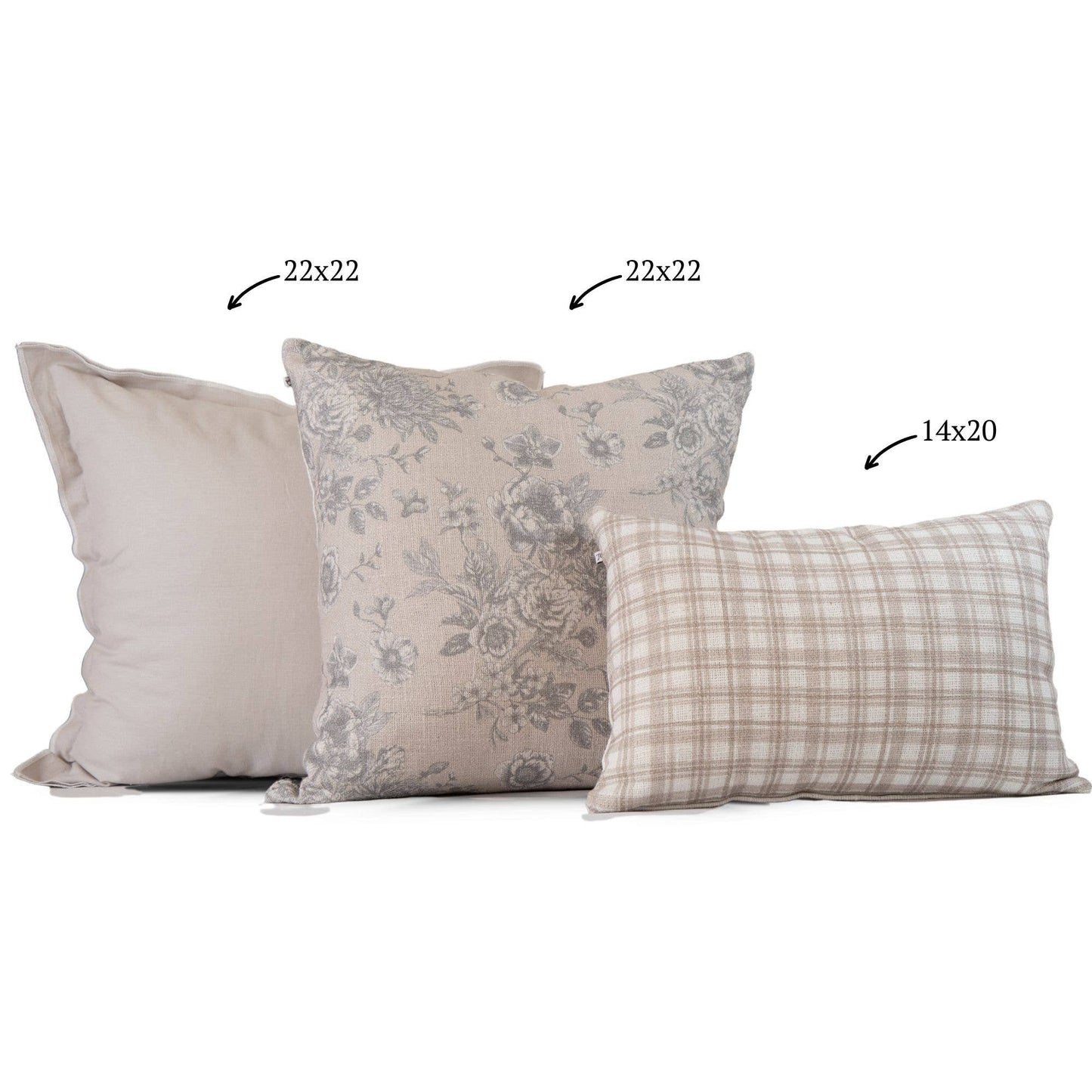 Serenity Toile Roses Pillow Cover in Oyster