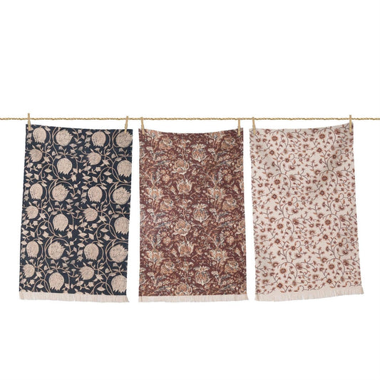 Tea Towels - Moody Block Print (Pk/03 Ast)