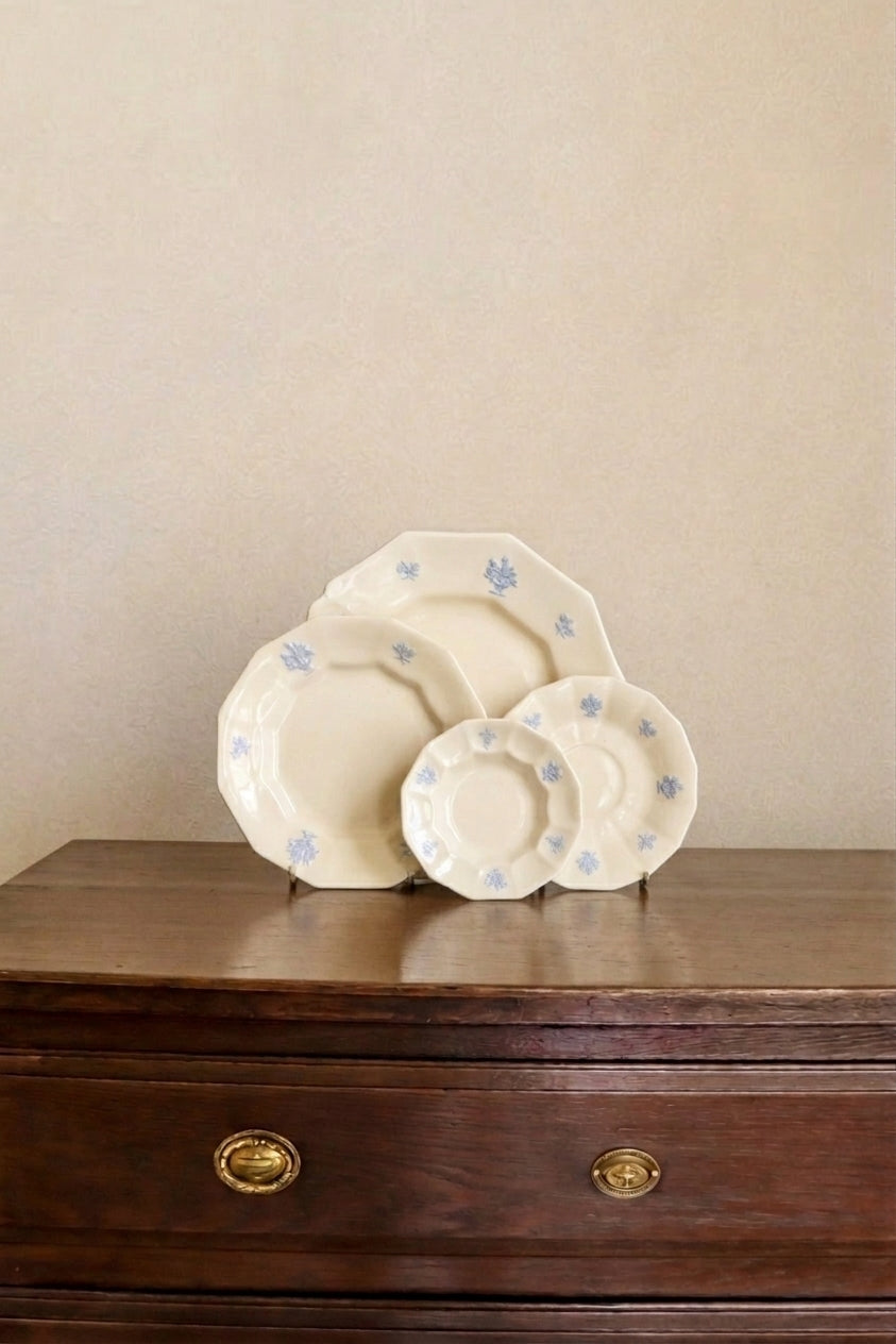 Blue Floral Salad Plate