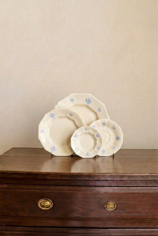 Blue Floral Salad Plate