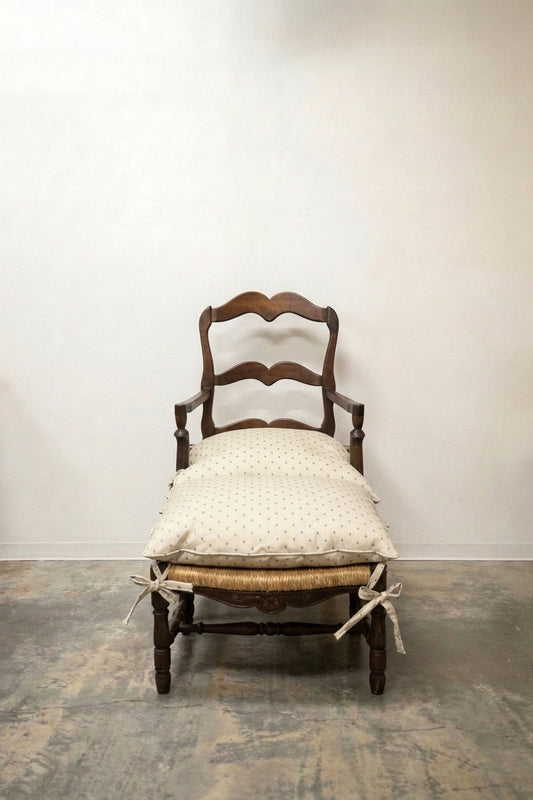 French Country Chair & Ottoman
