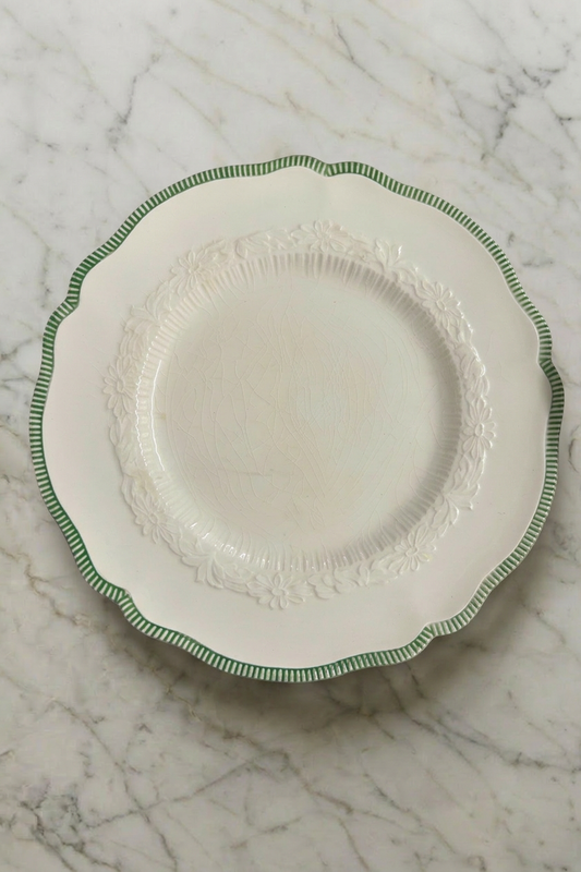 Green Rimmed Salad Plate