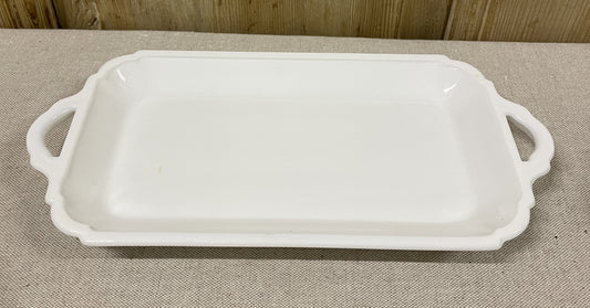 Milk Glass Tray - McKee Plymouth