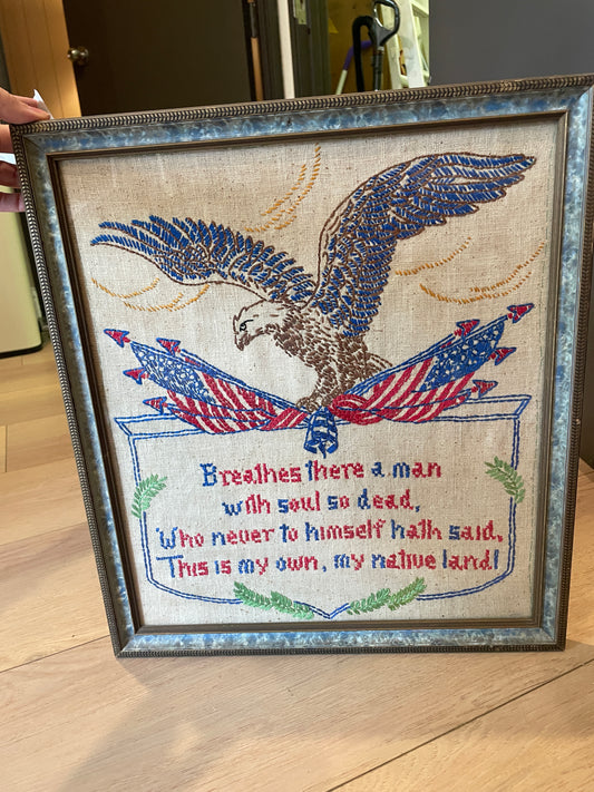 Art - Framed Americana Needlework