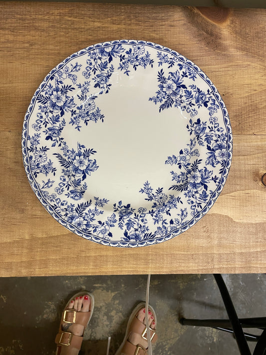 Blue & White Floral Plate