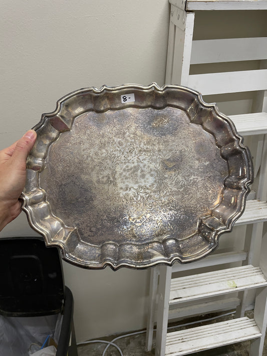 Footed Silver Tray