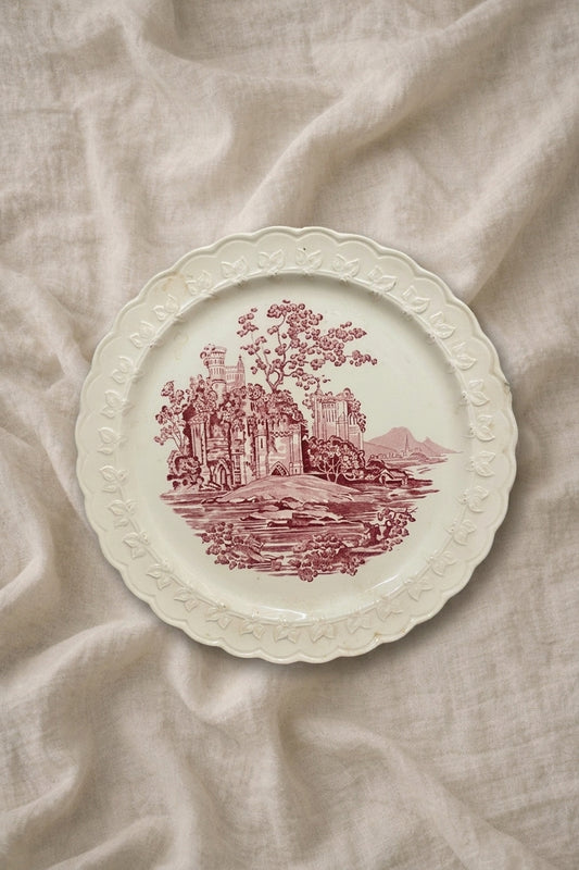 Scalloped Red Dinner Plate