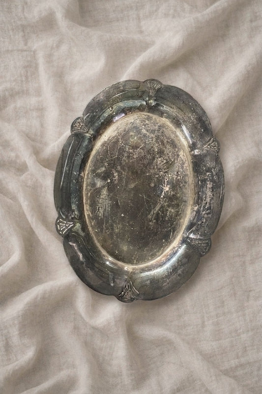 Silver Scalloped Tray