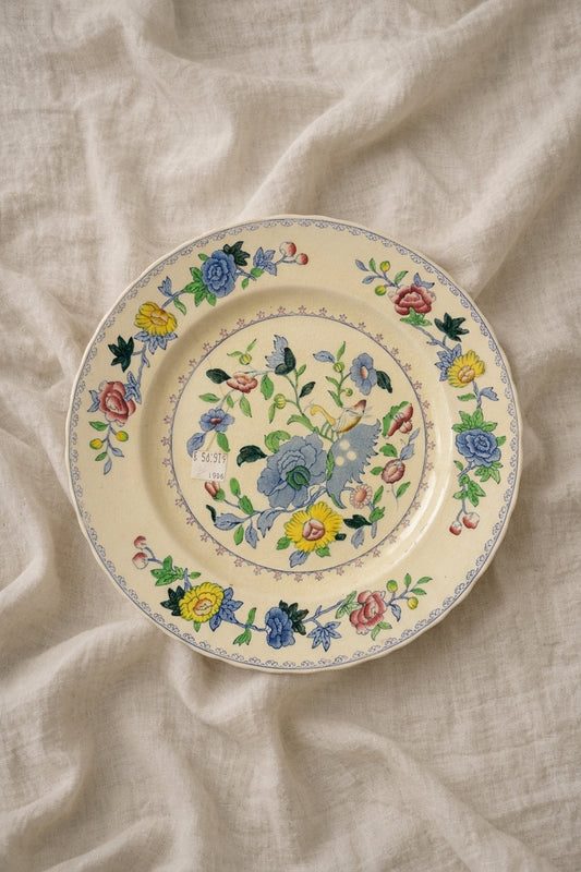 Vintage Floral Plate