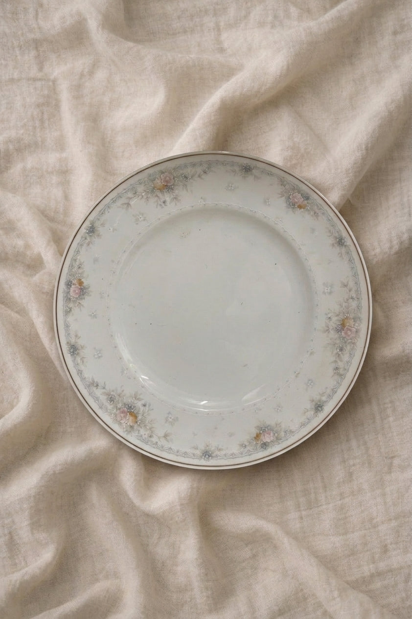 Vintage Floral Plate