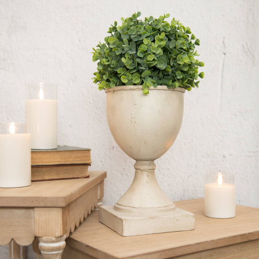 11.75" PEDESTAL PLANTER With Topiary