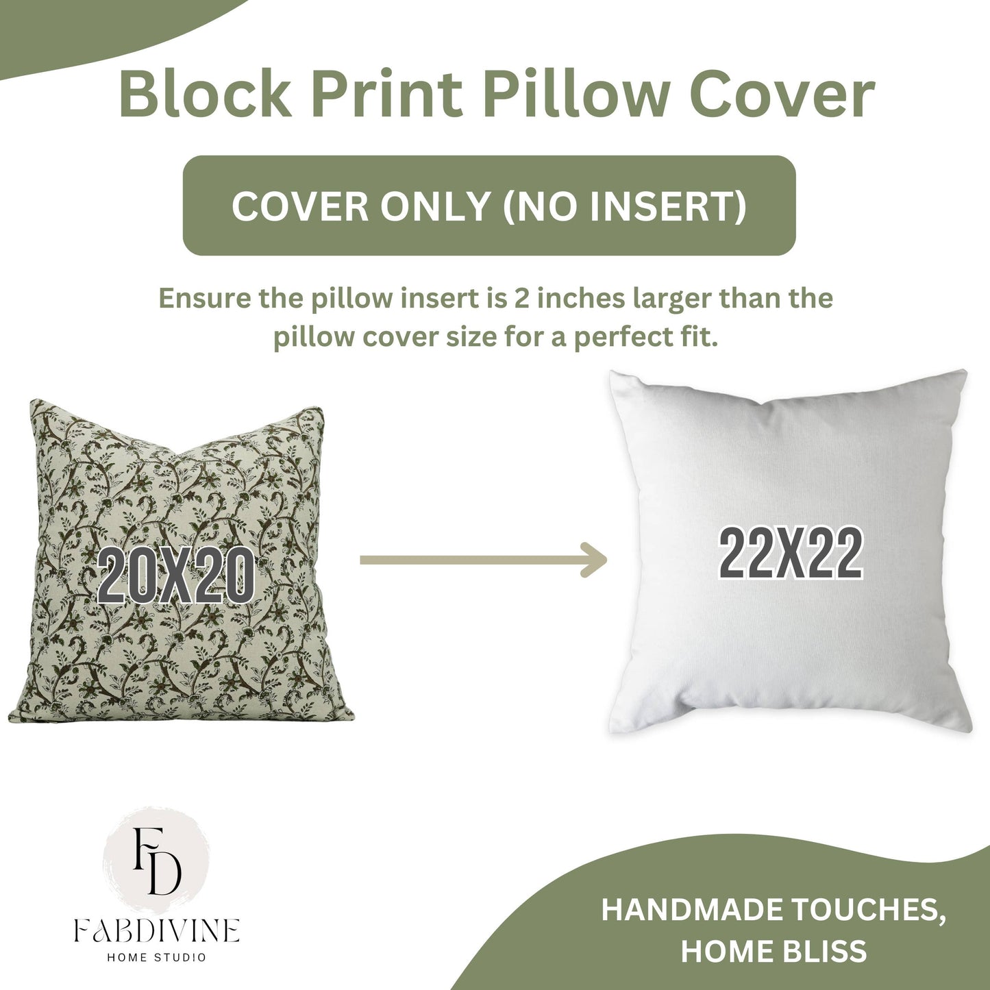 Stylish Block Print Duck Canvas Pillow Cover - Varanasi