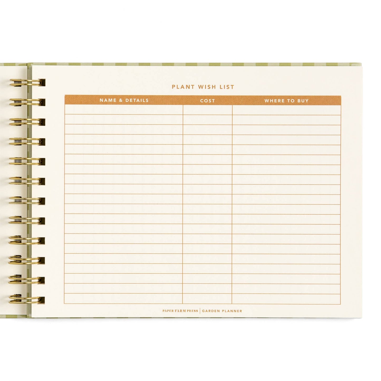 Life On The Homestead Garden Planner - Gingham